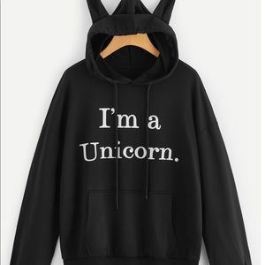Unicorn Drawstring Hoodie